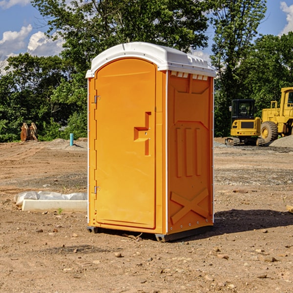 how often are the portable restrooms cleaned and serviced during a rental period in Woodbridge Michigan